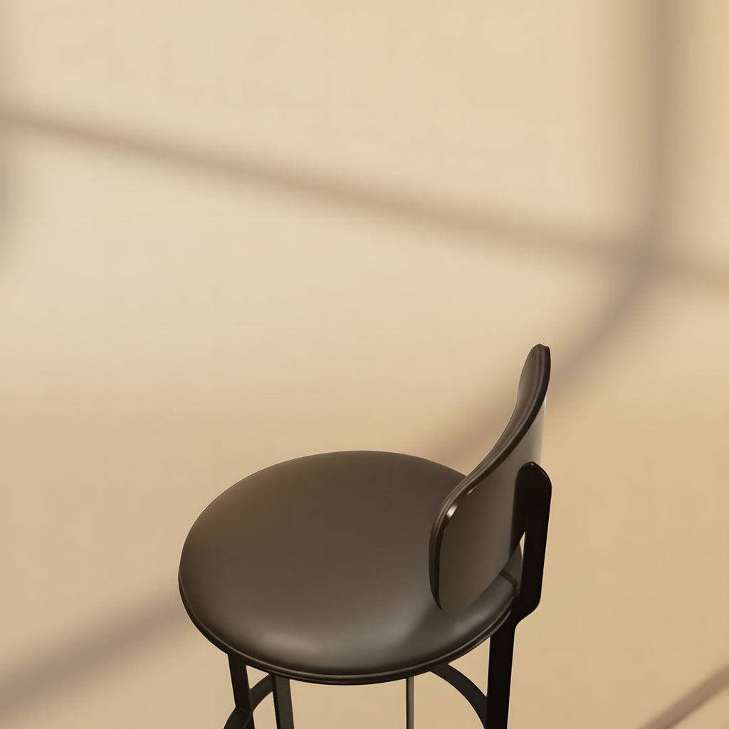 Tabouret de bar Barlume avec dossier - Hauteur bar