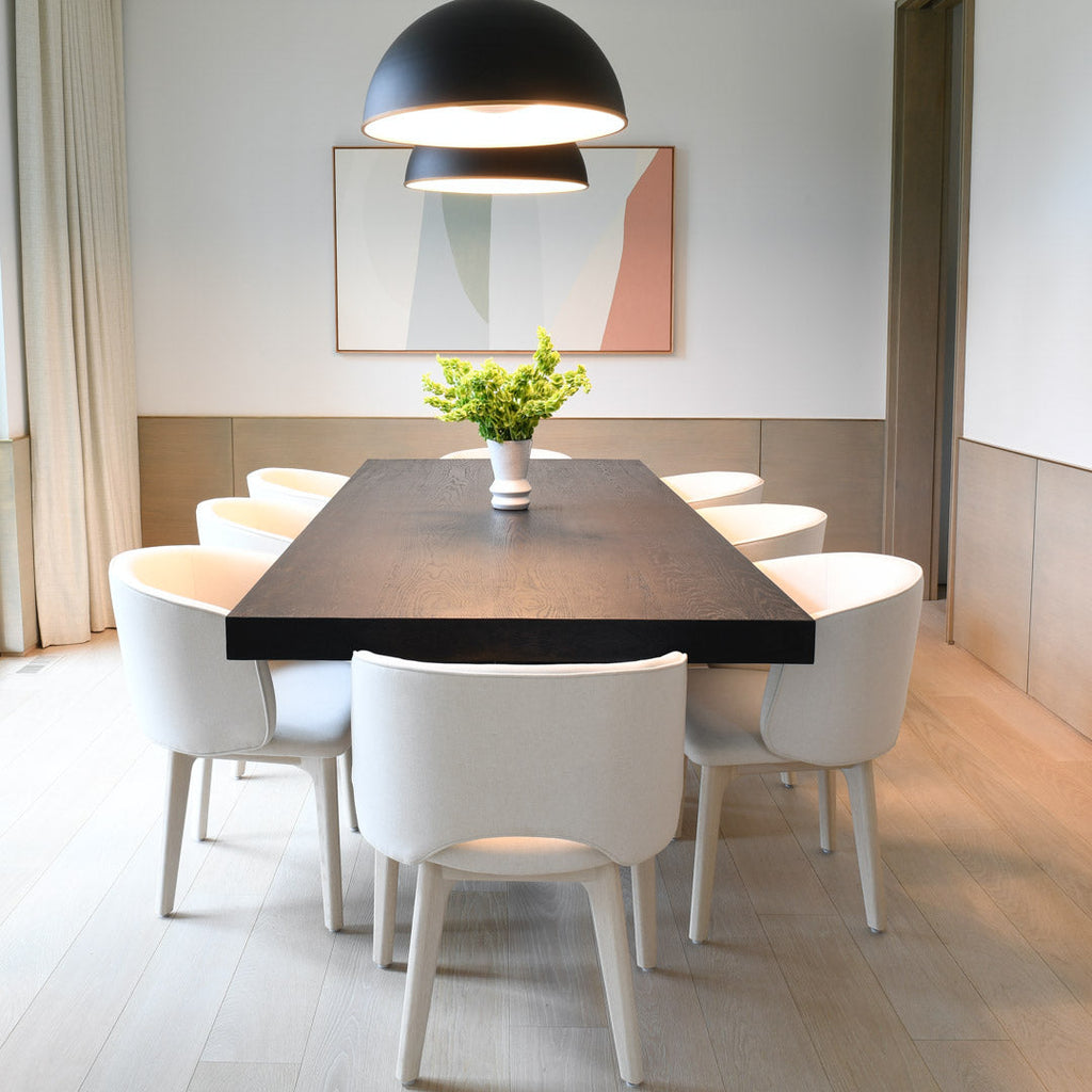 Chaise de salle à manger Mezzaluna avec dossier rembourré