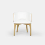 Chaise de salle à manger Mezzaluna avec dossier plaqué