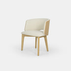 Chaise de salle à manger Mezzaluna avec dossier plaqué