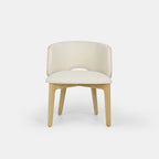 Chaise de salle à manger Mezzaluna avec dossier plaqué