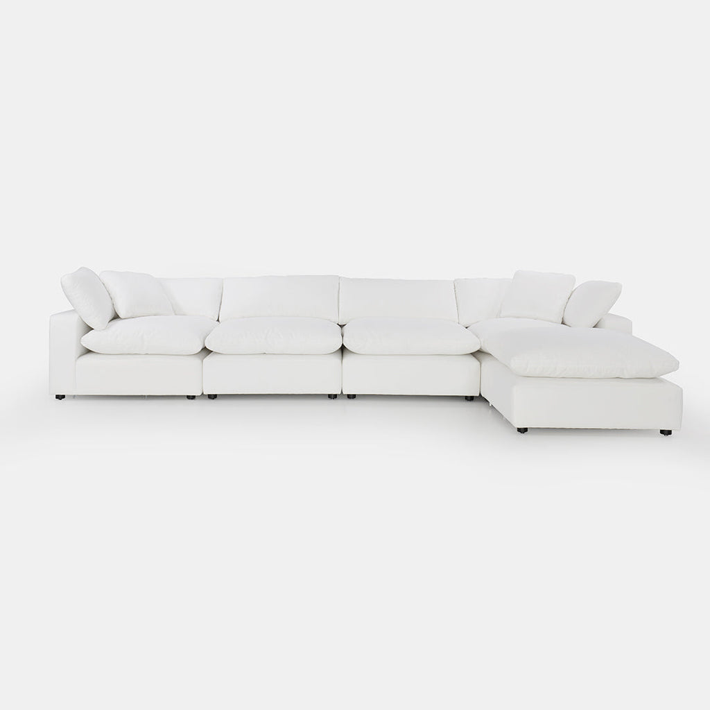 Canapé d'angle Como - 5 pièces avec pouf