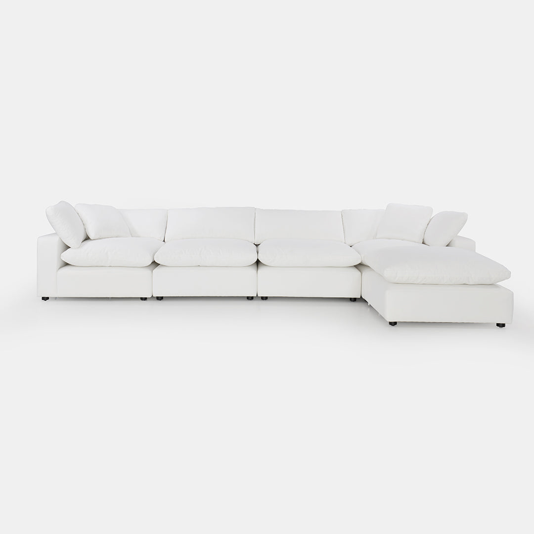 Canapé d'angle Como - 5 pièces avec pouf