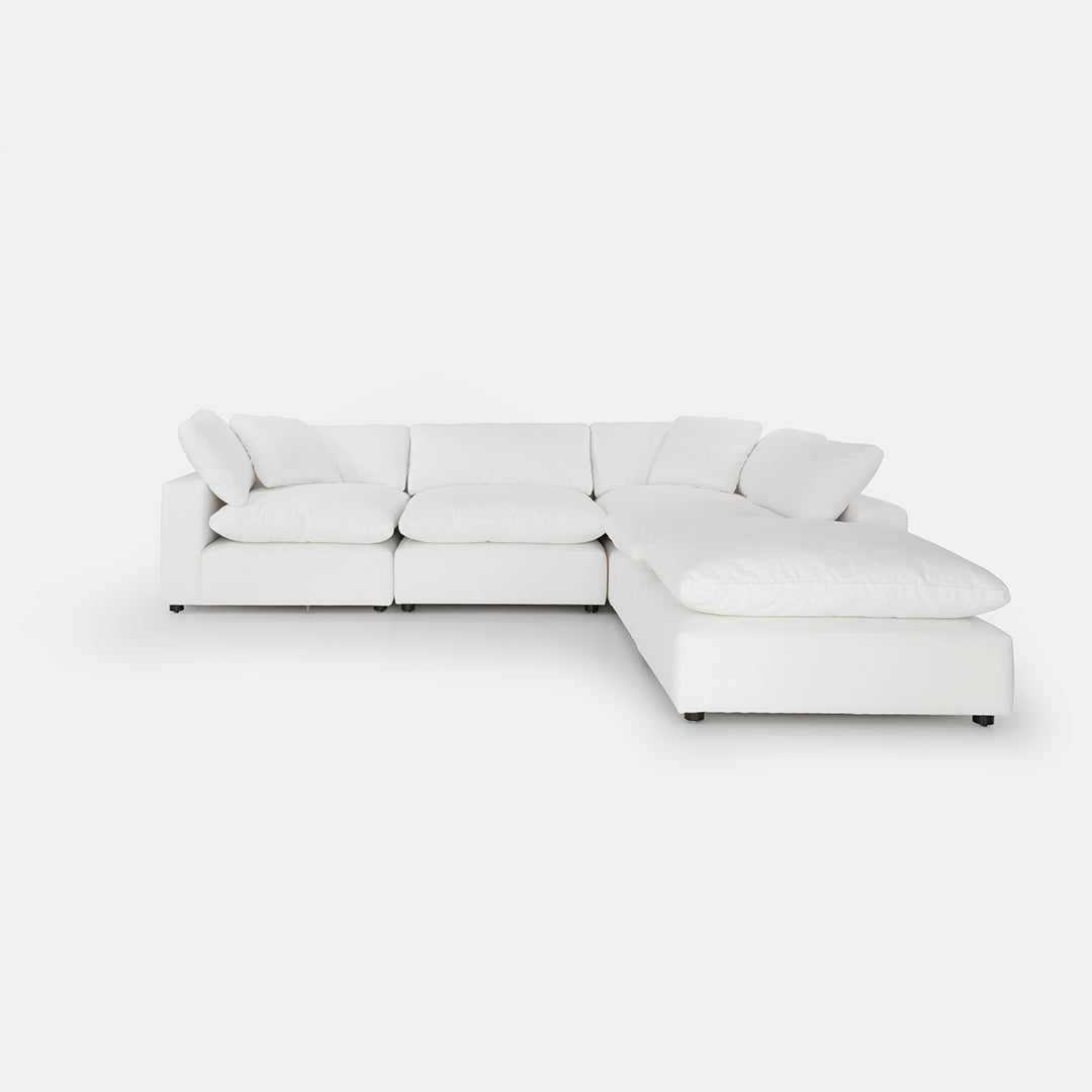 Canapé d'angle Como - 4 pièces avec pouf