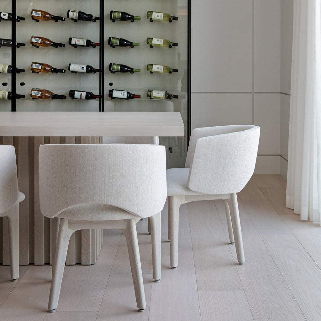 Chaise de salle à manger Mezzaluna avec dossier rembourré