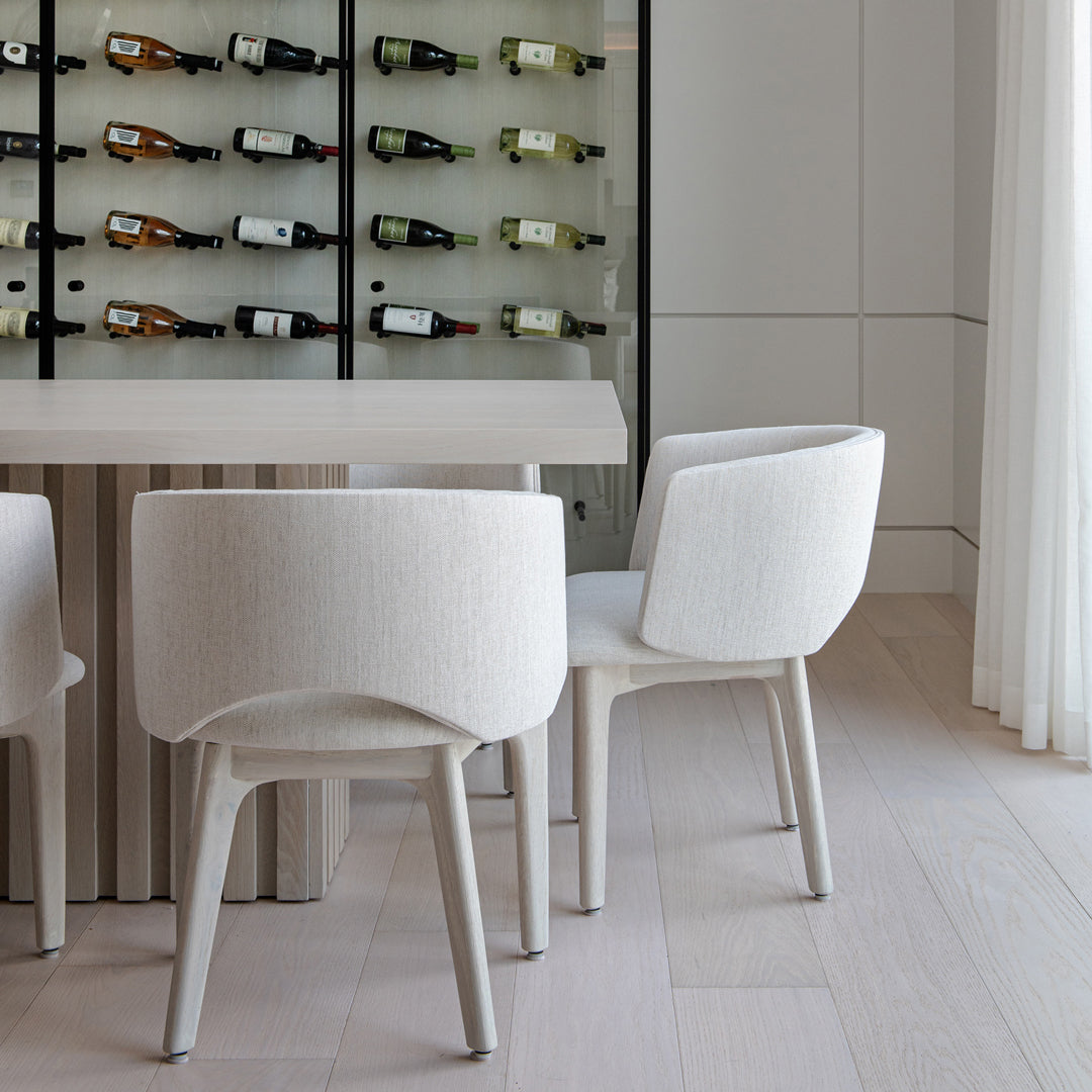 Chaise de salle à manger Mezzaluna avec dossier rembourré