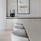 Chaise de salle à manger Mezzaluna avec dossier rembourré